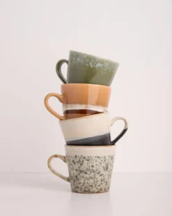 HKliving 70s Cappuccino Mug Set Of 4