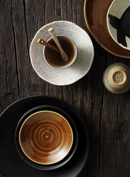 HKliving Kyoto Ceramics Japanese Soup Bowl In Brown 3 HKliving Kyoto Ceramics Japanese Soup Bowl In Brown