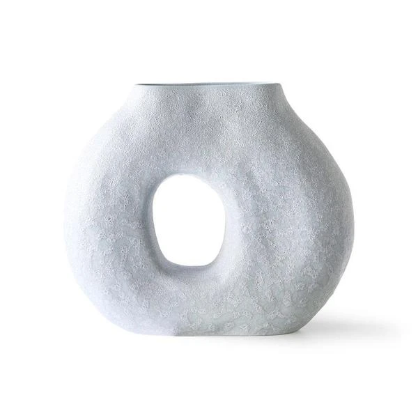 HKliving Organic Circle Vase Matt Ice Blue 3 HKliving Organic Circle Vase Matt Ice Blue