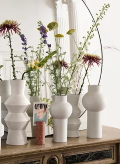 HKliving Speckled Clay Large Angular Vase