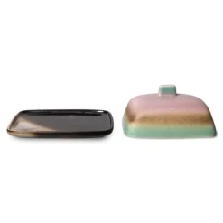 HKliving 70s Ceramics: Butter Dish - Mercury