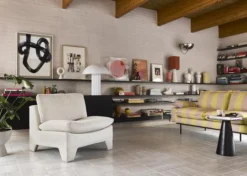 HKliving Ceramic Flower Vase Ribbed Coral