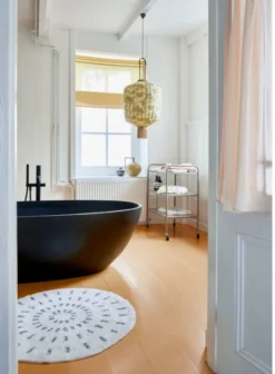 HKliving Round Swirl 120 cm Bath Mat