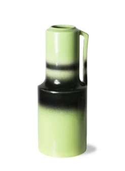 HKliving The Emeralds Green Ceramic Vase With Handle