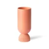 HKliving Ceramic Flower Vase Ribbed Coral