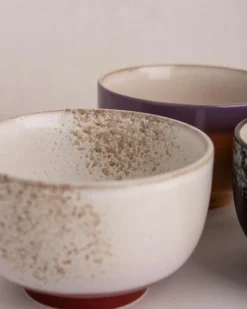 HKliving Ceramic 70 S Noodles Bowls Set Of 4