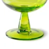 HKliving The Emeralds: Low Lime Green Wine Glass (set Of 4)