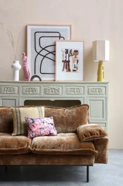 HKliving Linen Cushion Dark Beige 45 X 45