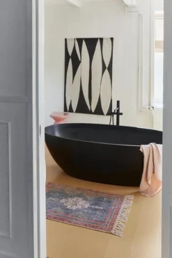 HKliving Abstract Wall Chart Black White