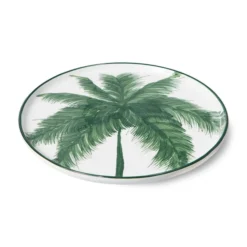 HKliving porcelain side plate palms