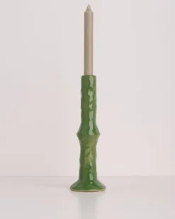 HKliving The Emeralds Ceramic Candle Holder M Fern Green