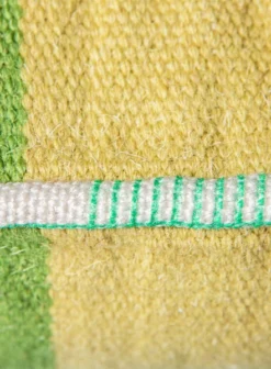 HKliving Hand Woven Wool Cushion Green (38x74)