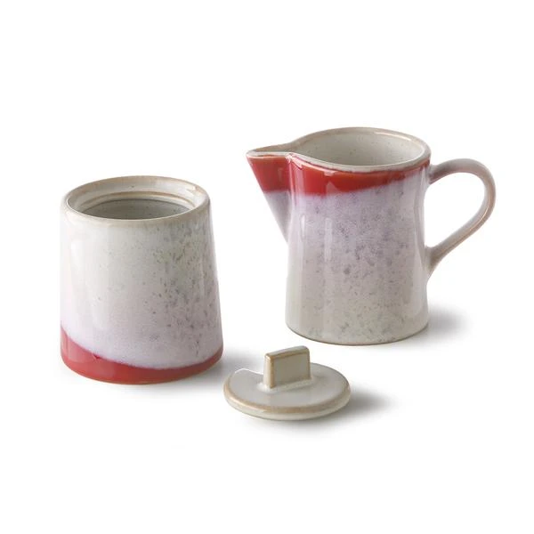 HKliving Ceramic 70 S Milk Jug Sugar Pot Set 4 HKliving Ceramic 70 S Milk Jug Sugar Pot Set