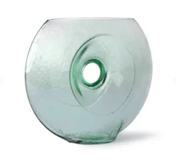 HKliving Green Tined Glass Circle Vase