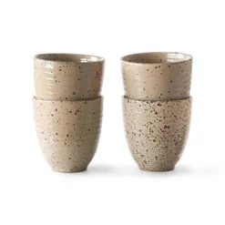HKliving Gradient Ceramics: Mug Taupe (Set of 4)
