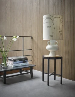 HKliving Stoneware Lamp Base White