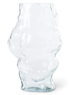 HKliving Objects Clear High Glass Cloud Vase