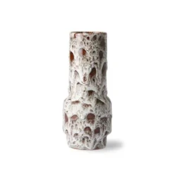 HKliving Ceramic Retro Vase | Lava White