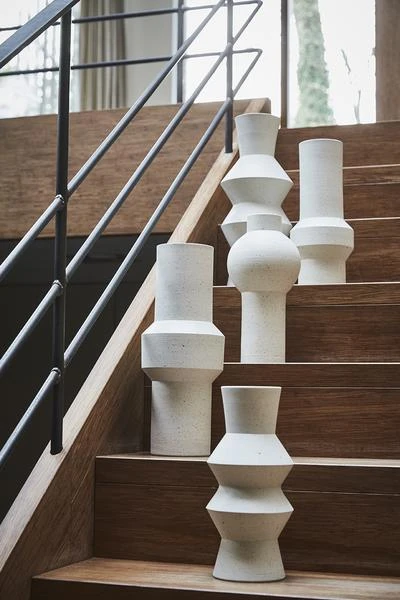 HKliving Speckled Clay Vase Straight M 4 HKliving Speckled Clay Vase Straight M