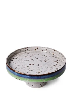 HKliving 70's Ceramic Bowl On Base - Comet From