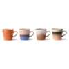 HKliving Set of 4 70 S Americano Ceramic Mugs 2 HKliving Set of 4 70 S Americano Ceramic Mugs