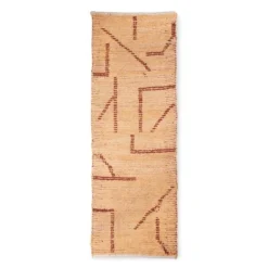 HKliving Hand Woven Cotton Runner Peach/Mustard