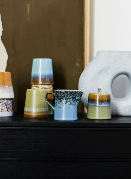 HKliving 70s Ceramics Berry/Peat Milk Jug & Sugar Pot 3 HKliving 70s Ceramics Berry/Peat Milk Jug & Sugar Pot