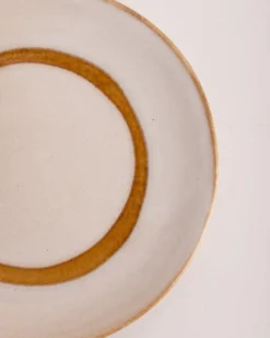 HKliving 70's Ceramic Dessert Plates Snow Set Of 2