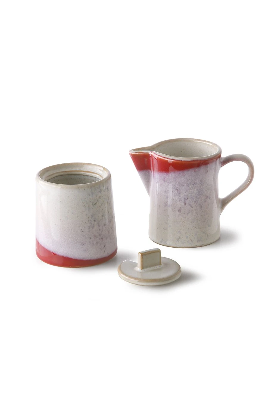 HKliving Frost 70 S Ceramics Milk Jug Sugar Pot 3 HKliving Frost 70 S Ceramics Milk Jug Sugar Pot