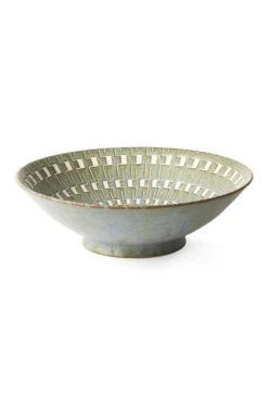 HKliving Green Kyoto Ceramics Salad Bowl