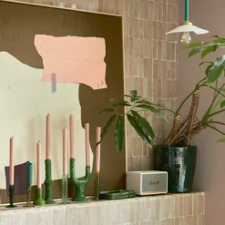 HKliving Lime Green Candle Holder