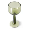 HKliving The Emeralds: Tall Wine Glass Olive Green (Set of 4)