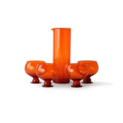 HKliving Funky Glassware Set Orange