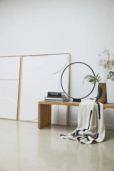 HKliving Throw Tufted Black Lines 4 HKliving Throw Tufted Black Lines