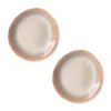 HKliving Ceramic 70s Side Plate Earth Set of 2