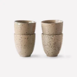 HKliving Gradient Ceramics Mug Taupe Set of 4