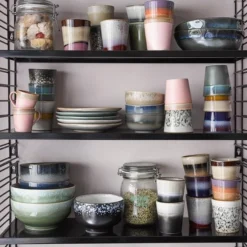 HKliving Ceramic 70s Espresso Mugs Set Of 4