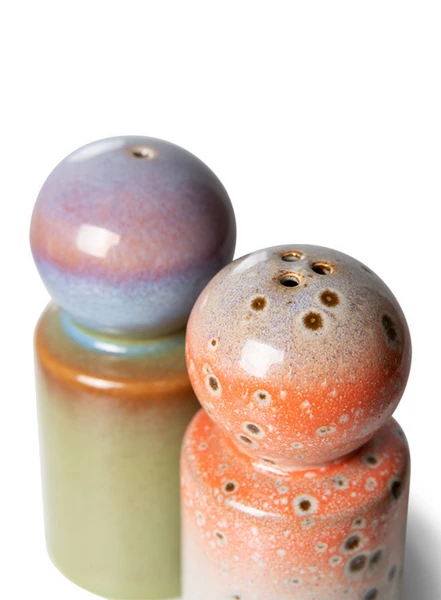 HKliving 70s Ceramics: Pepper & Salt Jar, Asteroids/Peat 5 HKliving 70s Ceramics: Pepper & Salt Jar, Asteroids/Peat