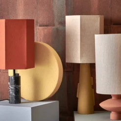 HKliving Hexagonal Linen Lamp Shade | Large | Natural