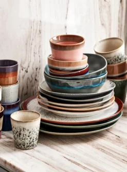 HKliving Ceramic 70s Bark Side Plate