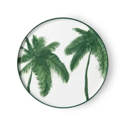 HKliving porcelain dinner plate palms,