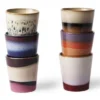 HKliving Ceramic 70 S Mug Set Of 6 1 HKliving Ceramic 70 S Mug Set Of 6