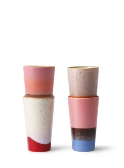 HKliving Ceramic 70s Latte Mug in Frost