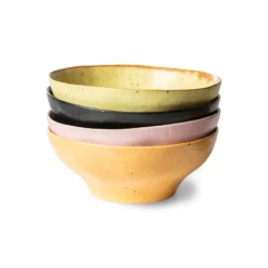 HKliving Bold & Basics Ceramics Small Bowls - Set of 4