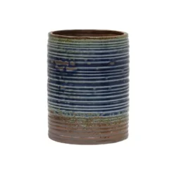 HKliving Blue and Brown Porcelain Ceramic Flower Pot