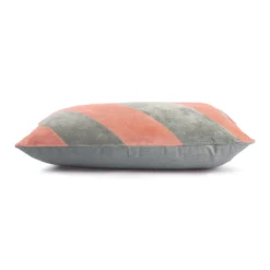 HKliving Striped Cushion Velvet Grey/Nude (40x60)
