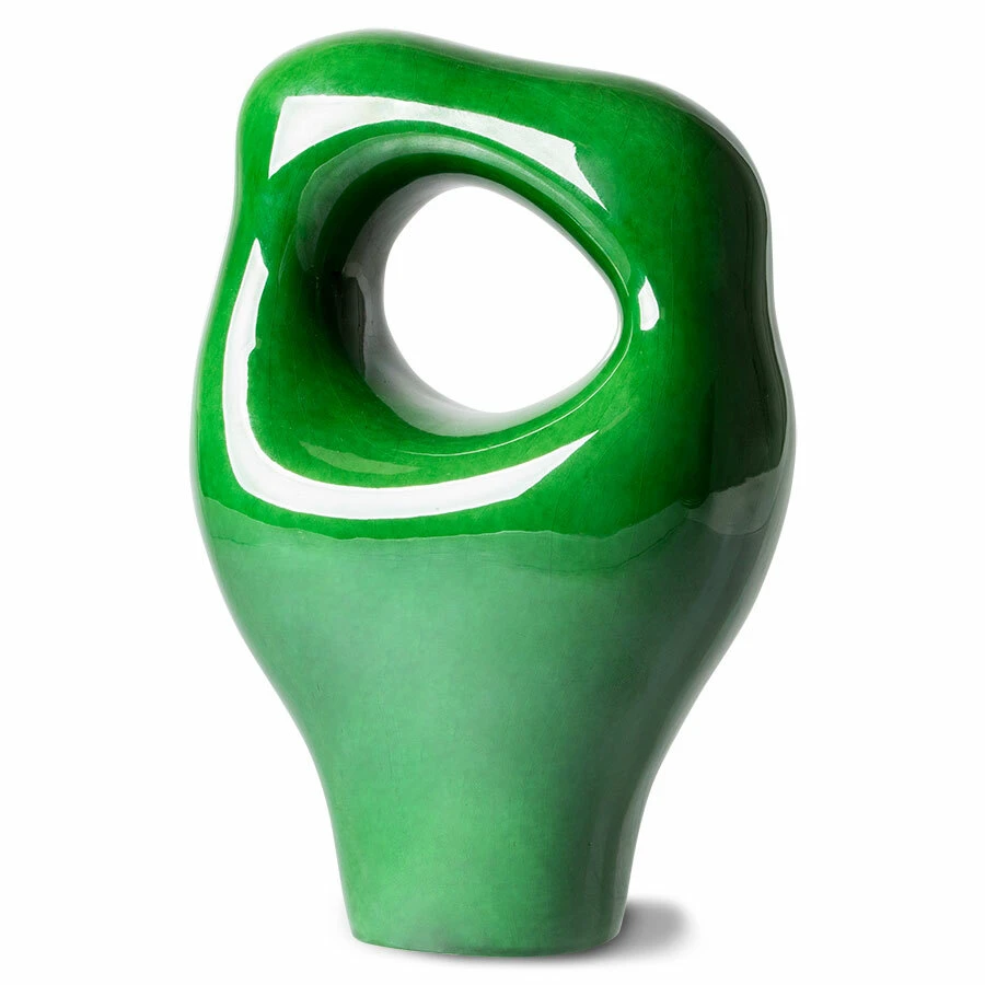 HKliving Ceramic Sculpture Glossy Green 3 HKliving Ceramic Sculpture Glossy Green