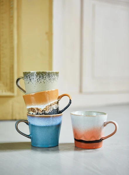 HKliving 70's Cappuccino Mug - Bark 3 HKliving 70's Cappuccino Mug - Bark