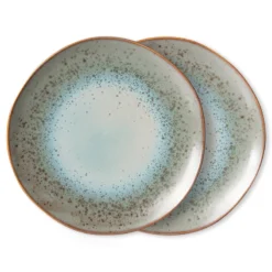 HKliving Set of 2 Mineral Dinner Plates