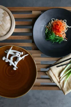 HKliving Kyoto Ceramics Japanese Dinner Plate Brown 15 HKliving Kyoto Ceramics Japanese Dinner Plate Brown